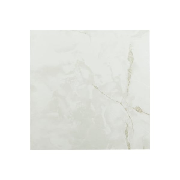Achim Importing Achim Sterling Self Adhesive Vinyl Floor Tile 12in x 12in, Classic White with Grey Veins, 20 Pack STT1M40220 - main
